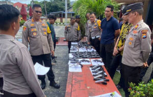 Kapolres Mamuju Mengeluarkan Perintah Senjata Api Personel Disimpan Selama Pengamanan Pilkada Serentak 2024