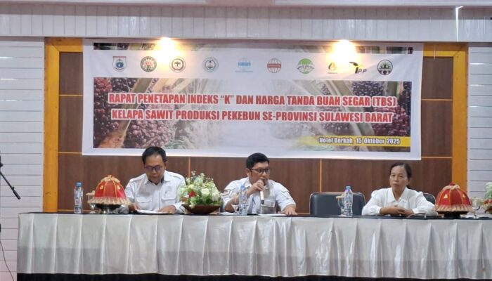 Rapat Peneapan Harga TBS Kelapa Sawit Sulbar Periode Oktober 2025 Sebesar Rp 3.258,32