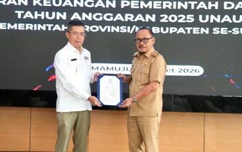 Gubernur Suhardi Duka Serahkan LKPD Unaudited, BPK Sulbar Apresiasi Kepatuhan Waktu
