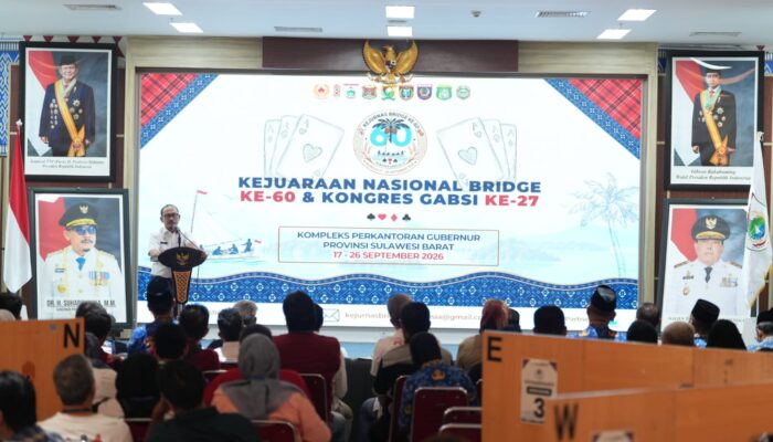 Gubernur SDK Buka Kejurnas Bridge ke-60 di Mamuju, Diikuti 21 Provinsi