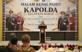 Malam Kenal Pamit Kapolda Sulbar, SDK Apresiasi Pengabdian Adi Deriyan