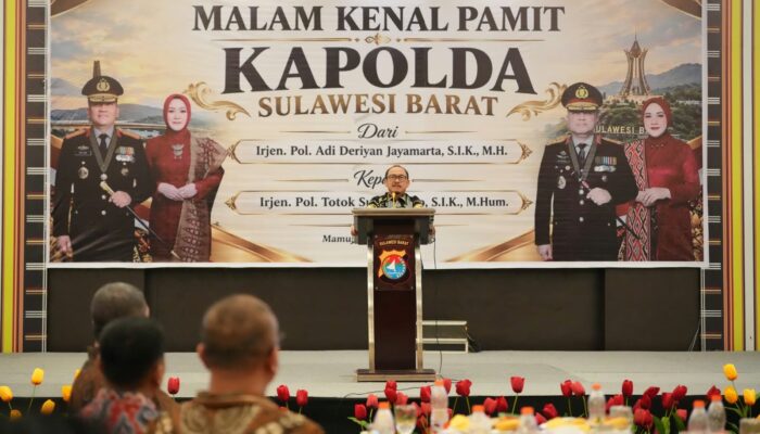 Malam Kenal Pamit Kapolda Sulbar, SDK Apresiasi Pengabdian Adi Deriyan